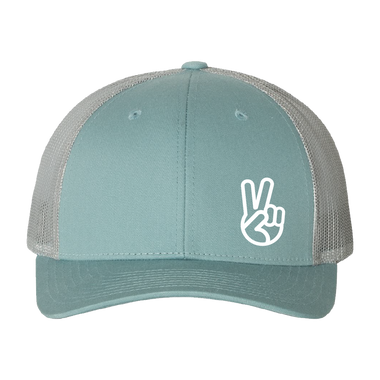 PEACE Smoke Blue/Aluminum Trucker Hat