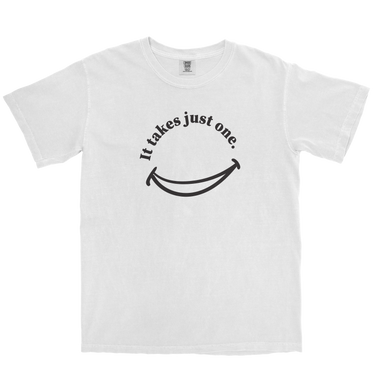 SMILE White Unisex Heavyweight Tee