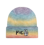 KIC PEACE Sherbet Tie-Dyed Ribbed Beanie