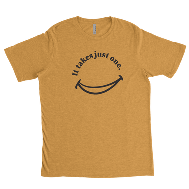 SMILE Antique Gold Unisex Poly/Cotton Tee