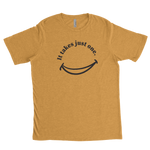 SMILE Antique Gold Unisex Poly/Cotton Tee