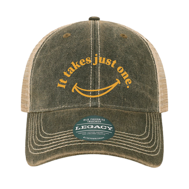 SMILE Black/Khaki Old Favorite Trucker Hat